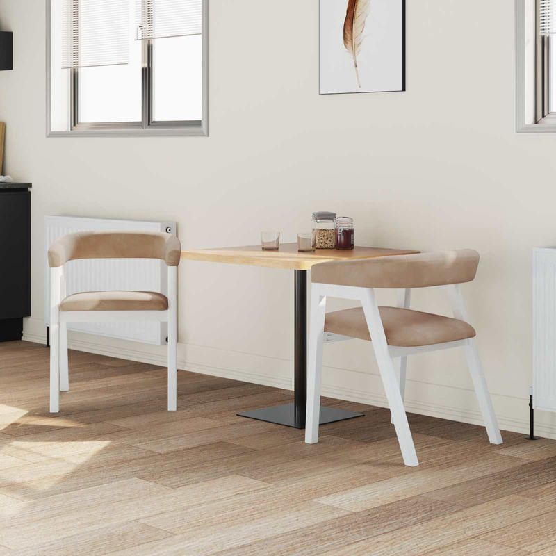 Casa si Gradina - Mobilier - Scaune si fotolii - Scaune - Scaune de dining 2 pcs Alb 54 x 57 x 73 cm - Infinity.ro