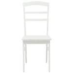 Casa si Gradina - Mobilier - Scaune si fotolii - Scaune - Scaun de sufragerie 2 pcs Alb Lemn Solid de Cauciuc - Infinity.ro