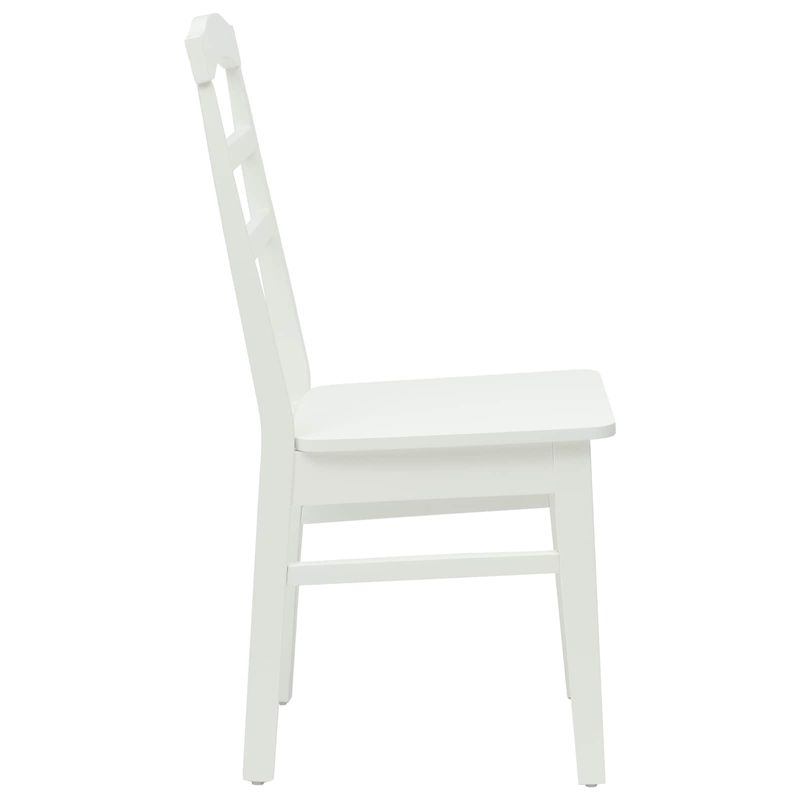 Casa si Gradina - Mobilier - Scaune si fotolii - Scaune - Scaun de sufragerie 2 pcs Alb Lemn Solid de Cauciuc - Infinity.ro