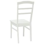 Casa si Gradina - Mobilier - Scaune si fotolii - Scaune - Scaun de sufragerie 2 pcs Alb Lemn Solid de Cauciuc - Infinity.ro