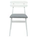 Casa si Gradina - Mobilier - Scaune si fotolii - Scaune - Scaun de sufragerie 2 pcs Alb si gri Lemn Solid de Cauciuc - Infinity.ro