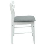 Casa si Gradina - Mobilier - Scaune si fotolii - Scaune - Scaun de sufragerie 2 pcs Alb si gri Lemn Solid de Cauciuc - Infinity.ro