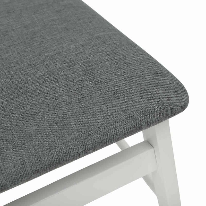 Casa si Gradina - Mobilier - Scaune si fotolii - Scaune - Scaun de sufragerie 2 pcs Alb si gri Lemn Solid de Cauciuc - Infinity.ro