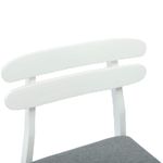 Casa si Gradina - Mobilier - Scaune si fotolii - Scaune - Scaun de sufragerie 2 pcs Alb si gri Lemn Solid de Cauciuc - Infinity.ro