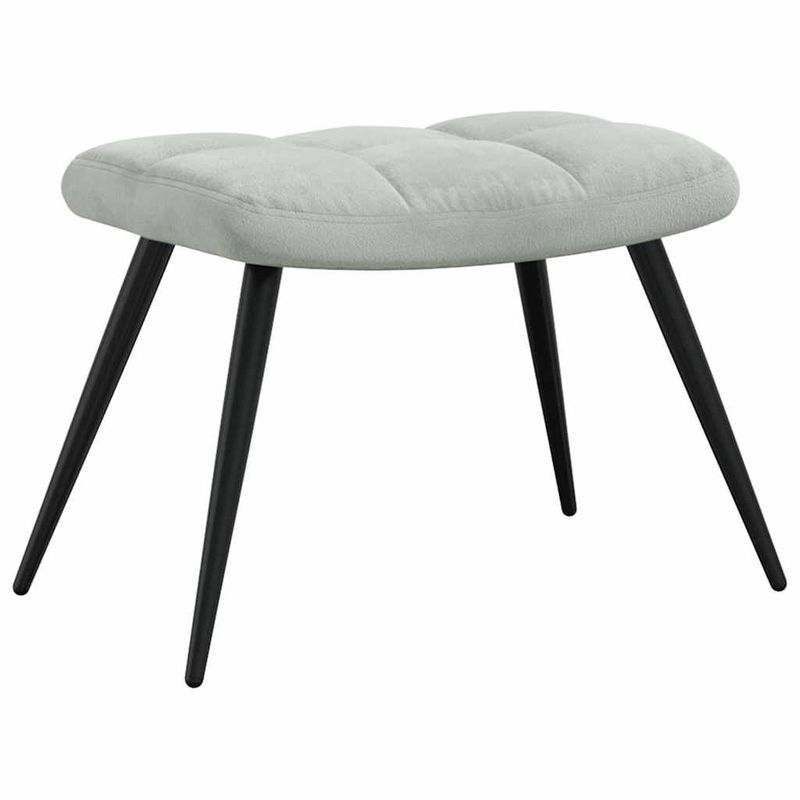 Casa si Gradina - Mobilier - Scaune si fotolii - Fotolii - Fotoliu Relaxant cu Taburet 2 pcs Gri deschis Catifea - Infinity.ro