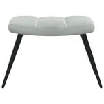 Casa si Gradina - Mobilier - Scaune si fotolii - Fotolii - Fotoliu Relaxant cu Taburet 2 pcs Gri deschis Catifea - Infinity.ro