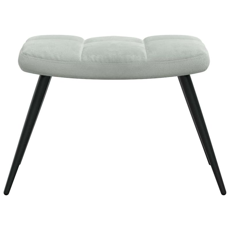 Casa si Gradina - Mobilier - Scaune si fotolii - Fotolii - Fotoliu Relaxant cu Taburet 2 pcs Gri deschis Catifea - Infinity.ro