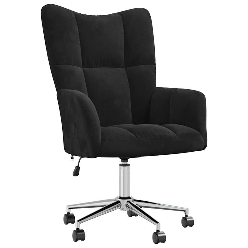 Casa si Gradina - Mobilier - Scaune si fotolii - Fotolii - Fotoliu de relaxare cu roti Negru 62 x 68,5 x 105 cm Catifea - Infinity.ro