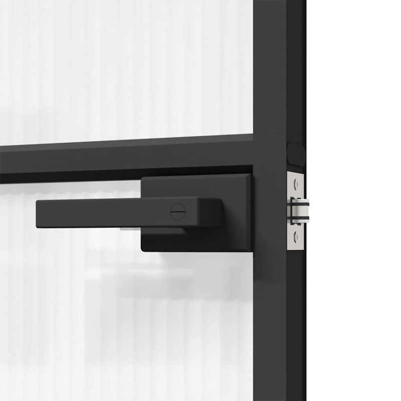 Casa si Gradina - Constructii - Usi interior, exterior si garaj - Usi garaj - Usa Interioara Neagra 76x201,5 cm din Sticla Termoizolanta si Aluminiu Subtire - Infinity.ro