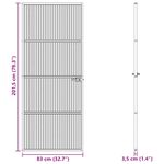 Casa si Gradina - Constructii - Usi interior, exterior si garaj - Usi garaj - Usa Interioara Neagra 76x201,5 cm din Sticla Termoizolanta si Aluminiu Subtire - Infinity.ro