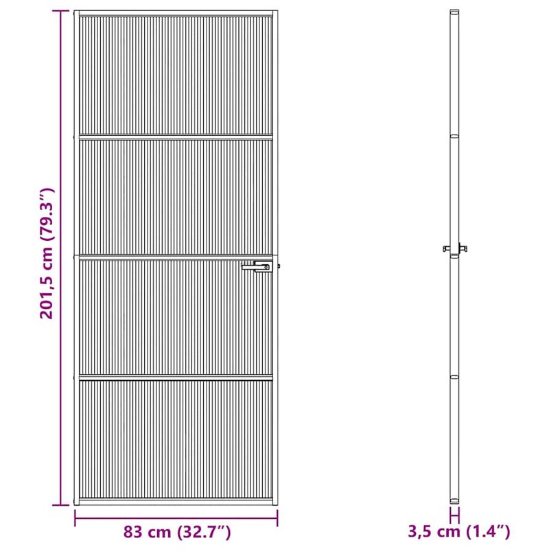 Casa si Gradina - Constructii - Usi interior, exterior si garaj - Usi garaj - Usa Interioara Neagra 76x201,5 cm din Sticla Termoizolanta si Aluminiu Subtire - Infinity.ro