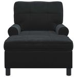 Casa si Gradina - Mobilier - Scaune si fotolii - Fotolii - Sezlong de relaxare cu perna Negru 91 x 157 x 91 cm Catifea - Infinity.ro
