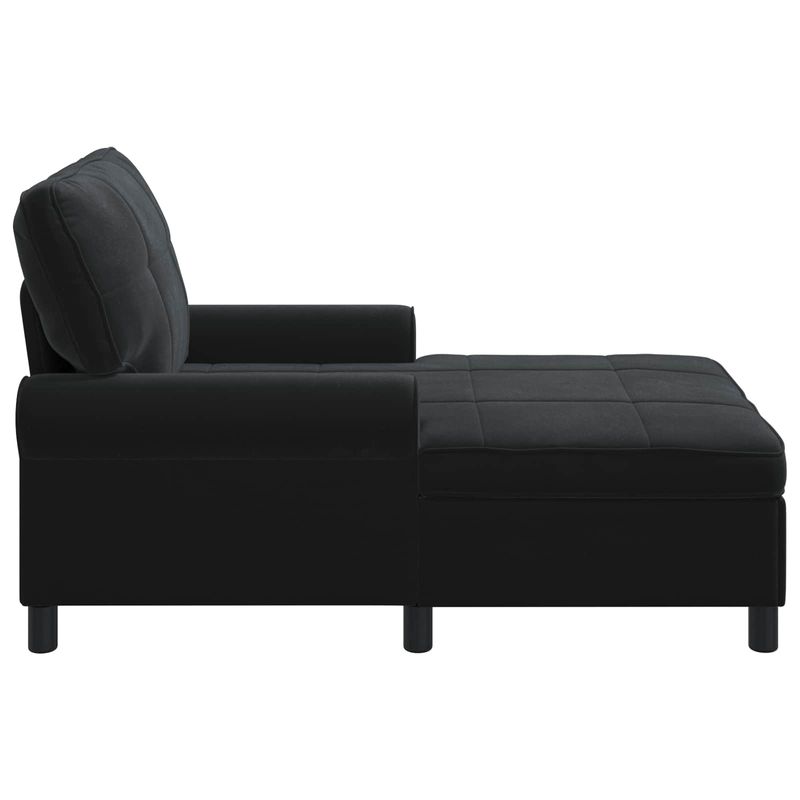 Casa si Gradina - Mobilier - Scaune si fotolii - Fotolii - Sezlong de relaxare cu perna Negru 91 x 157 x 91 cm Catifea - Infinity.ro
