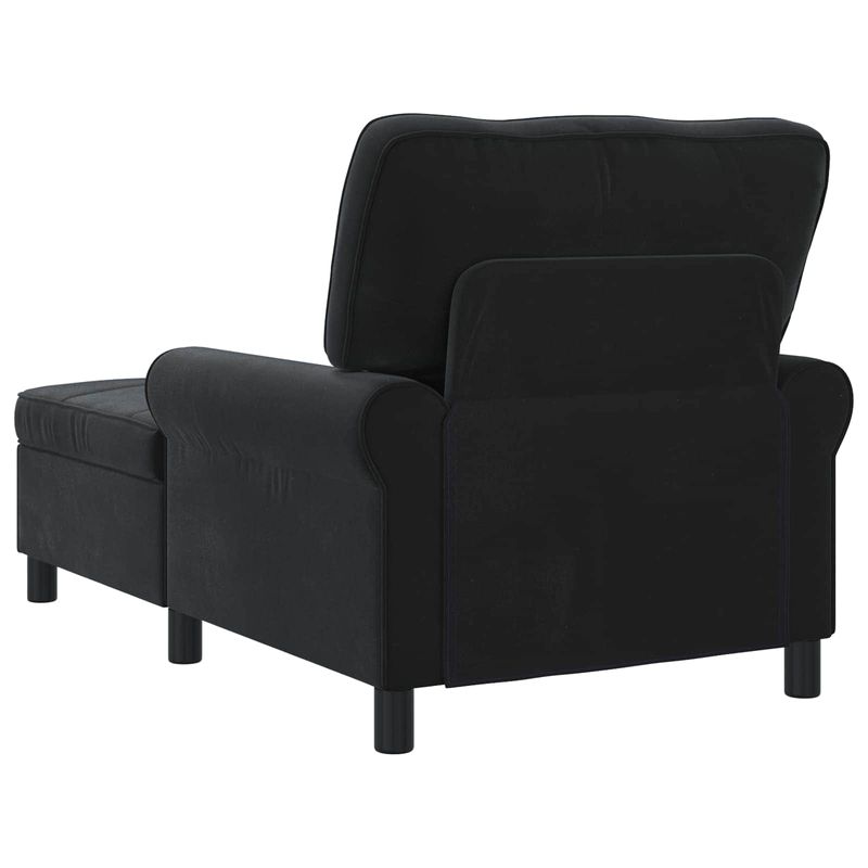 Casa si Gradina - Mobilier - Scaune si fotolii - Fotolii - Sezlong de relaxare cu perna Negru 91 x 157 x 91 cm Catifea - Infinity.ro