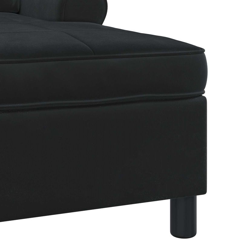Casa si Gradina - Mobilier - Scaune si fotolii - Fotolii - Sezlong de relaxare cu perna Negru 91 x 157 x 91 cm Catifea - Infinity.ro