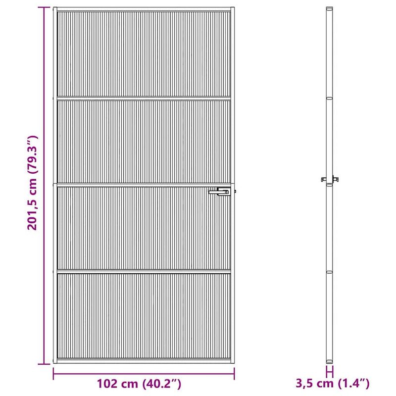 Casa si Gradina - Constructii - Usi interior, exterior si garaj - Usi garaj - Usa Interioara Neagra 76x201,5 cm din Sticla Termoizolanta si Aluminiu Subtire - Infinity.ro