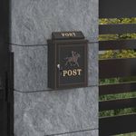 Casa si Gradina - Constructii - Depozitare, transport si protectie - Cutii postale - Cutie Postala Montata pe Perete Bronz 29 x 13 x 41 cm - Infinity.ro
