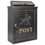 Casa si Gradina - Constructii - Depozitare, transport si protectie - Cutii postale - Cutie Postala Montata pe Perete Bronz 29 x 13 x 41 cm - Infinity.ro