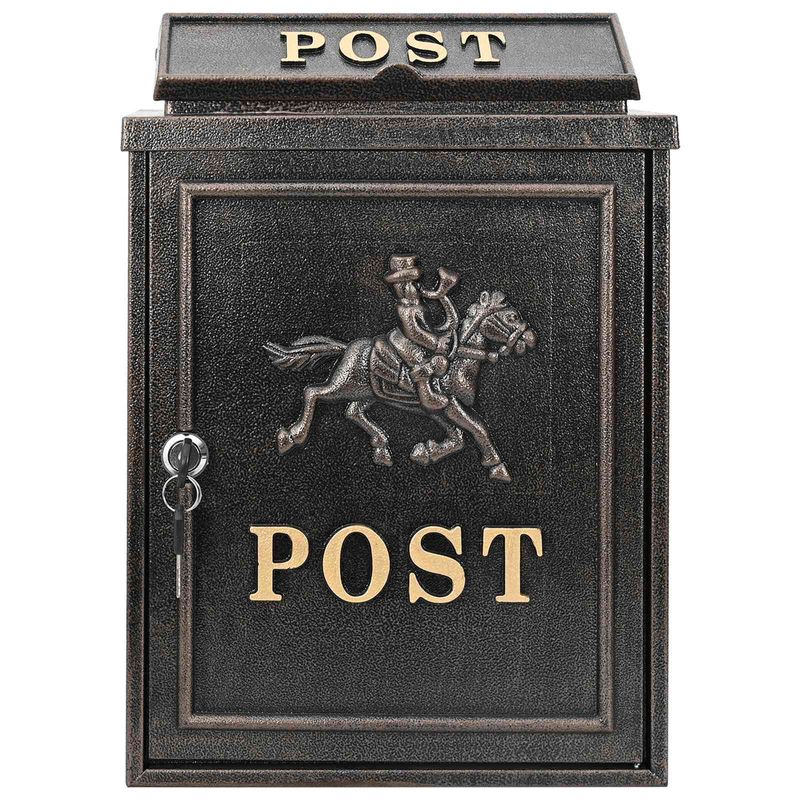 Casa si Gradina - Constructii - Depozitare, transport si protectie - Cutii postale - Cutie Postala Montata pe Perete Bronz 29 x 13 x 41 cm - Infinity.ro