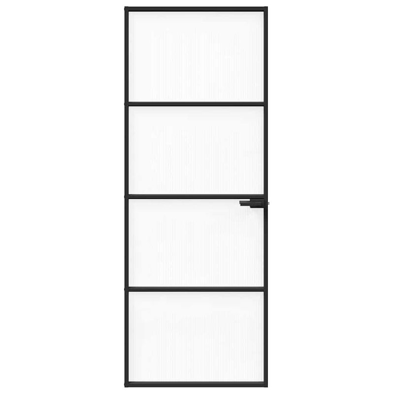 Casa si Gradina - Constructii - Usi interior, exterior si garaj - Usi garaj - Usa Interioara Neagra 76x201,5 cm din Sticla Termoizolanta si Aluminiu Subtire - Infinity.ro