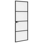 Casa si Gradina - Constructii - Usi interior, exterior si garaj - Usi garaj - Usa Interioara Neagra 76x201,5 cm din Sticla Termoizolanta si Aluminiu Subtire - Infinity.ro