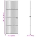 Casa si Gradina - Constructii - Usi interior, exterior si garaj - Usi garaj - Usa Interioara Neagra 76x201,5 cm din Sticla Termoizolanta si Aluminiu Subtire - Infinity.ro