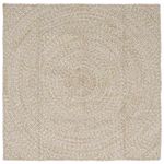 Casa si Gradina - Textile si covoare - Covoare - Covoare casa - Covor Natural si Alb 160 x 160 cm Iuta - Infinity.ro