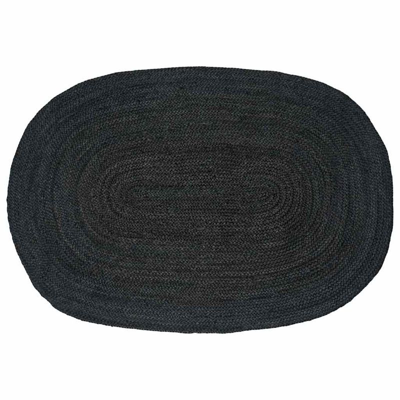 Casa si Gradina - Textile si covoare - Covoare - Covoare casa - Covor Natural si Negru 300 x 300 cm Iuta - Infinity.ro