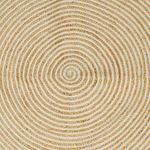 Casa si Gradina - Textile si covoare - Covoare - Covoare casa - Covor Natural si Alb 160 x 160 cm Iuta - Infinity.ro