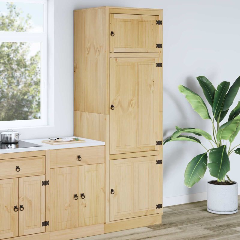 Casa si Gradina - Mobilier - Comode si corpuri - Corpuri bucatarie - Dulap cu raft cu usa Miere 60 x 32 x 40 cm Lemn de pin masiv - Infinity.ro