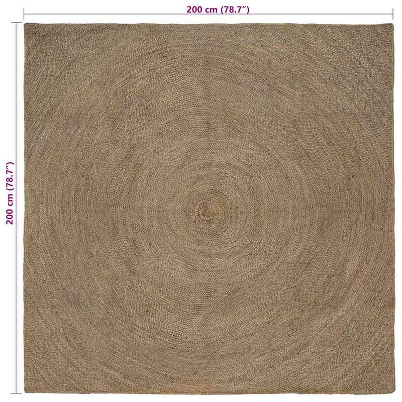 Casa si Gradina - Textile si covoare - Covoare - Covoare casa - Covor Gri 200 x 200 cm Iuta - Infinity.ro