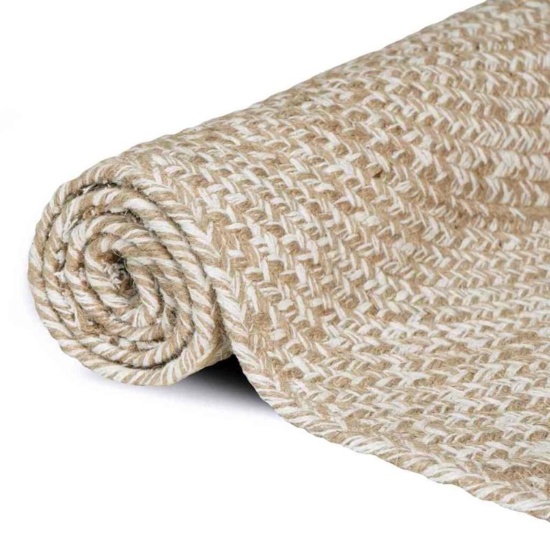 Casa si Gradina - Textile si covoare - Covoare - Covoare casa - Covor Natural si Alb 80 x 150 cm Iuta - Infinity.ro