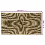 Casa si Gradina - Textile si covoare - Covoare - Covoare casa - Covor Natural si Negru 60 x 110 cm Iuta - Infinity.ro