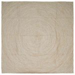Casa si Gradina - Textile si covoare - Covoare - Covoare casa - Covor Natural si Alb 240 x 240 cm Iuta - Infinity.ro