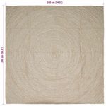 Casa si Gradina - Textile si covoare - Covoare - Covoare casa - Covor Natural si Alb 240 x 240 cm Iuta - Infinity.ro