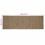 Casa si Gradina - Textile si covoare - Covoare - Covoare casa - Covor Gri 80 x 200 cm Iuta - Infinity.ro