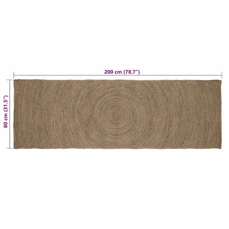 Casa si Gradina - Textile si covoare - Covoare - Covoare casa - Covor Gri 80 x 200 cm Iuta - Infinity.ro