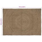 Casa si Gradina - Textile si covoare - Covoare - Covoare casa - Covor Gri 120 x 170 cm Iuta - Infinity.ro