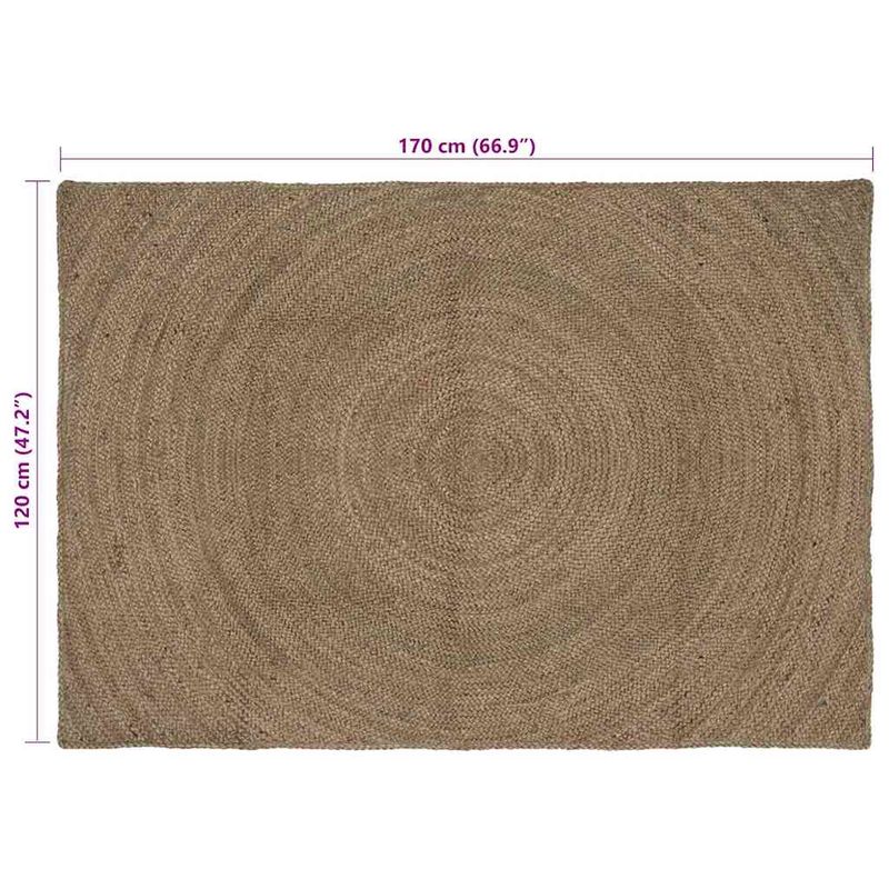 Casa si Gradina - Textile si covoare - Covoare - Covoare casa - Covor Gri 120 x 170 cm Iuta - Infinity.ro