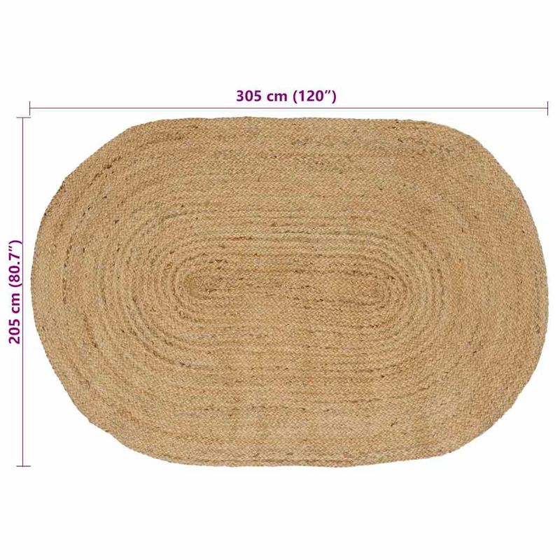 Casa si Gradina - Textile si covoare - Covoare - Covoare casa - Covor Natural si Negru 300 x 300 cm Iuta - Infinity.ro