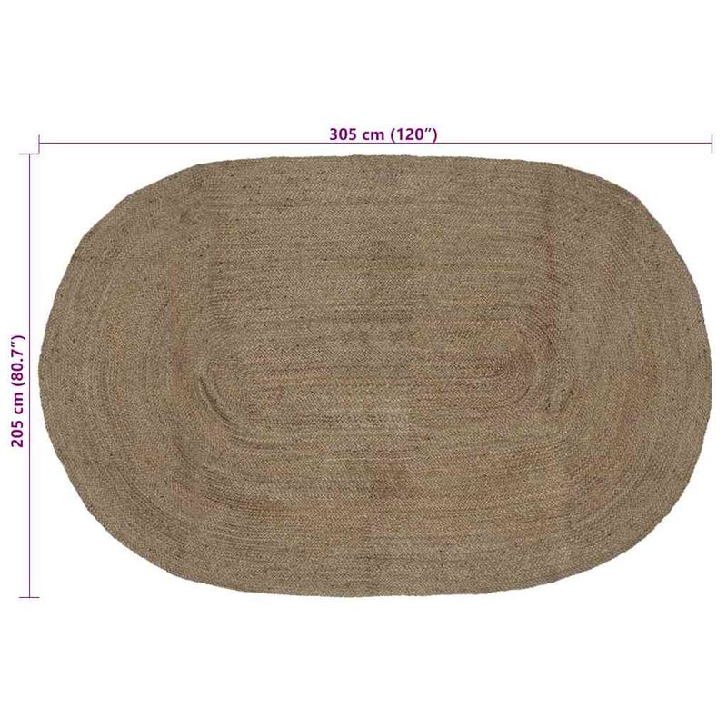 Casa si Gradina - Textile si covoare - Covoare - Covoare casa - Covor Natural si Negru 300 x 300 cm Iuta - Infinity.ro