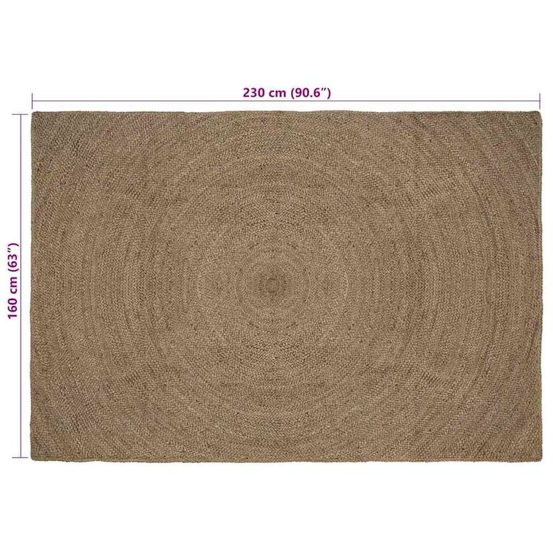 Casa si Gradina - Textile si covoare - Covoare - Covoare casa - Covor Gri 160 x 230 cm Iuta - Infinity.ro