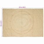Casa si Gradina - Textile si covoare - Covoare - Covoare casa - Covor Natural si Alb 160 x 230 cm Iuta - Infinity.ro