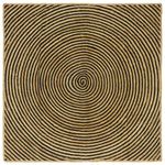 Casa si Gradina - Textile si covoare - Covoare - Covoare casa - Covor Natural si Negru 160 x 160 cm Iuta - Infinity.ro