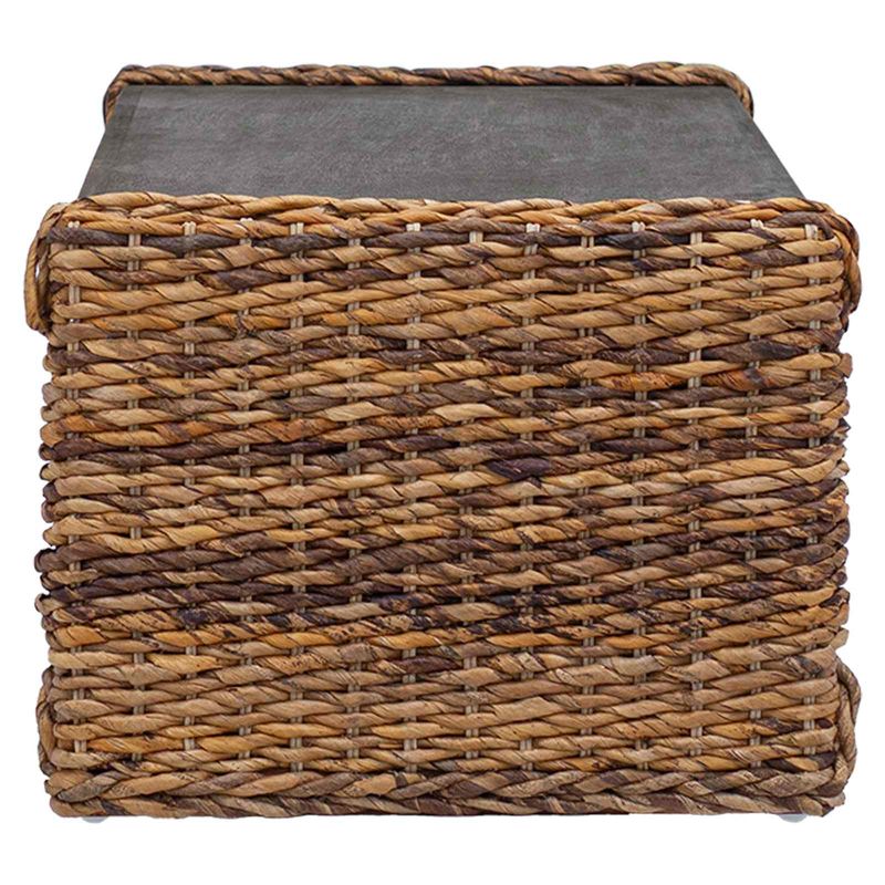 Casa si Gradina - Mobilier - Mese si birouri - Masute de cafea - Masa laterala natural 44.5 x 45 x 45 cm Lemn masiv de mahon - Infinity.ro