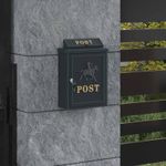 Casa si Gradina - Constructii - Depozitare, transport si protectie - Cutii postale - Cutie Postala Montata pe Perete Verde 29 x 13 x 41 cm - Infinity.ro