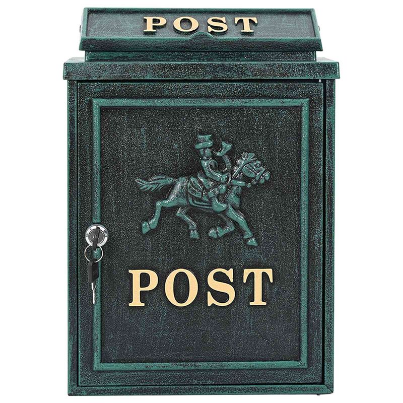 Casa si Gradina - Constructii - Depozitare, transport si protectie - Cutii postale - Cutie Postala Montata pe Perete Verde 29 x 13 x 41 cm - Infinity.ro
