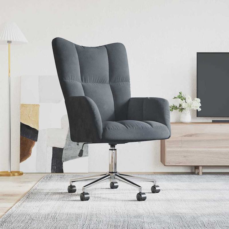 Casa si Gradina - Mobilier - Scaune si fotolii - Fotolii - Fotoliu de relaxare Gri inchis 62 x 68,5 x 105 cm Catifea - Infinity.ro
