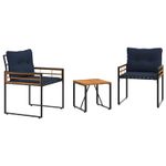 Casa si Gradina - Gradina si terasa - Mobilier exterior - Seturi mobila gradina - Set de Mobilier pentru Exterior cu perna 3 pcs Bleumarin - Infinity.ro