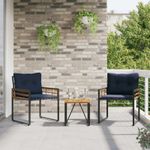 Casa si Gradina - Gradina si terasa - Mobilier exterior - Seturi mobila gradina - Set de Mobilier pentru Exterior cu perna 3 pcs Bleumarin - Infinity.ro